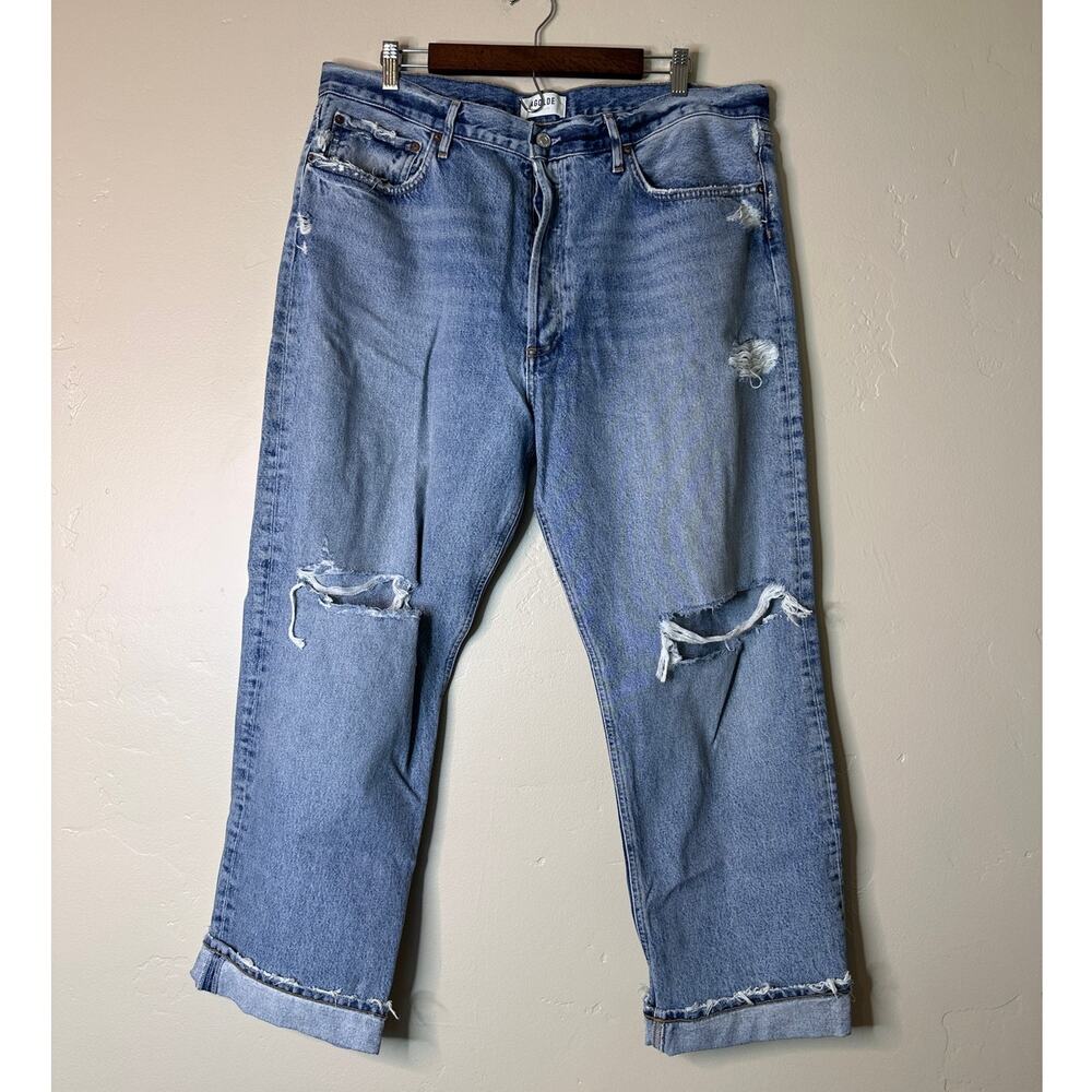 AGOLDE 90's Straight Leg Distressed Jeans Women 34.